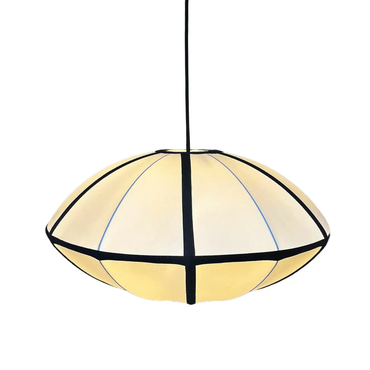 Evelyn taklampe i tekstil 50 cm svart/hvit, Northlight