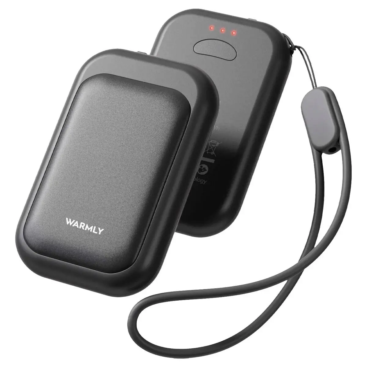 Warmly Mini liten håndvarmer 5000 mAh, oppladbar
