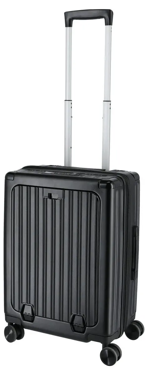 Kabinkoffert med USB-A, USB-C, 55 x 40 x 23 cm, svart