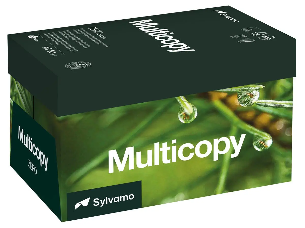 Multicopy Zero A3 80 g kopipapir, 2500-pakning