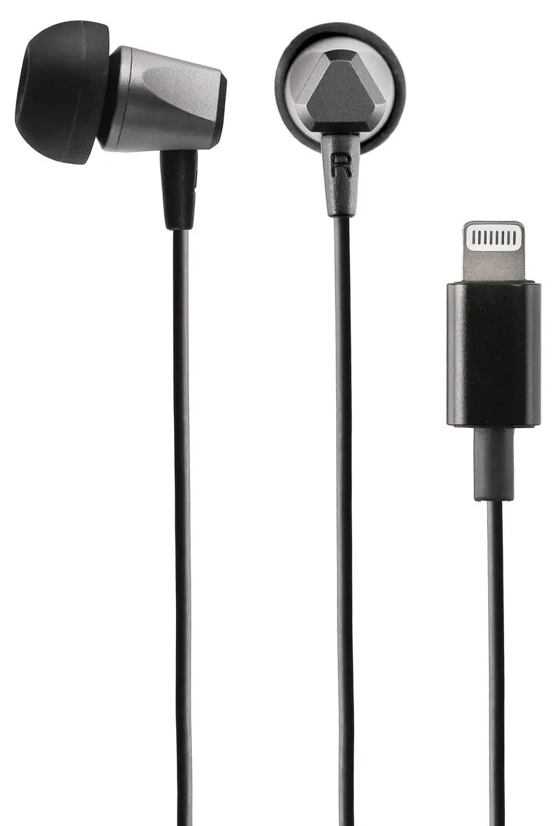 In ear-headset med mikrofon, Lightning, svart