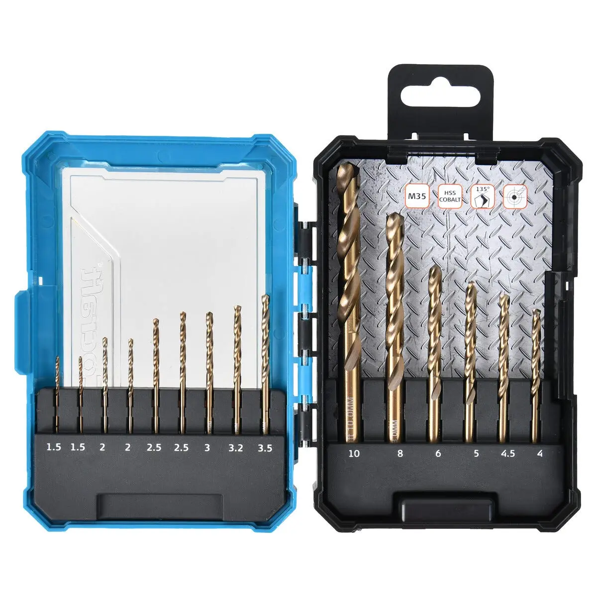 Cocraft metallborsett kobolt 1,5-10 mm, 15 deler