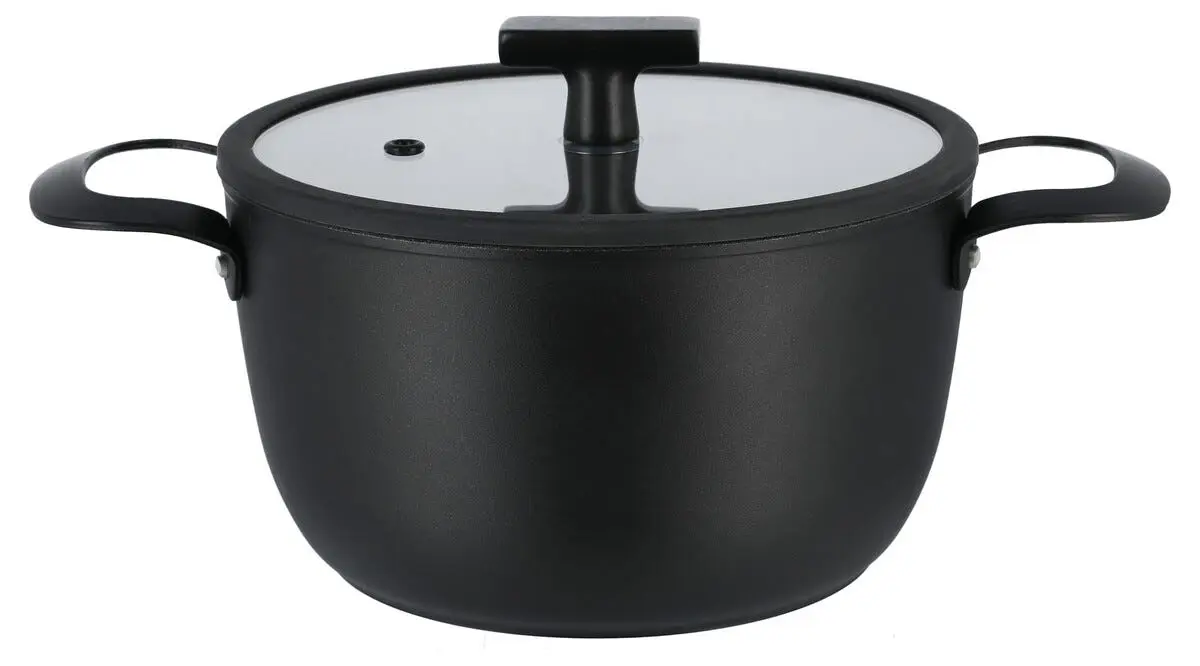 Keramisk gryte med glasslokk, 2,8 liter