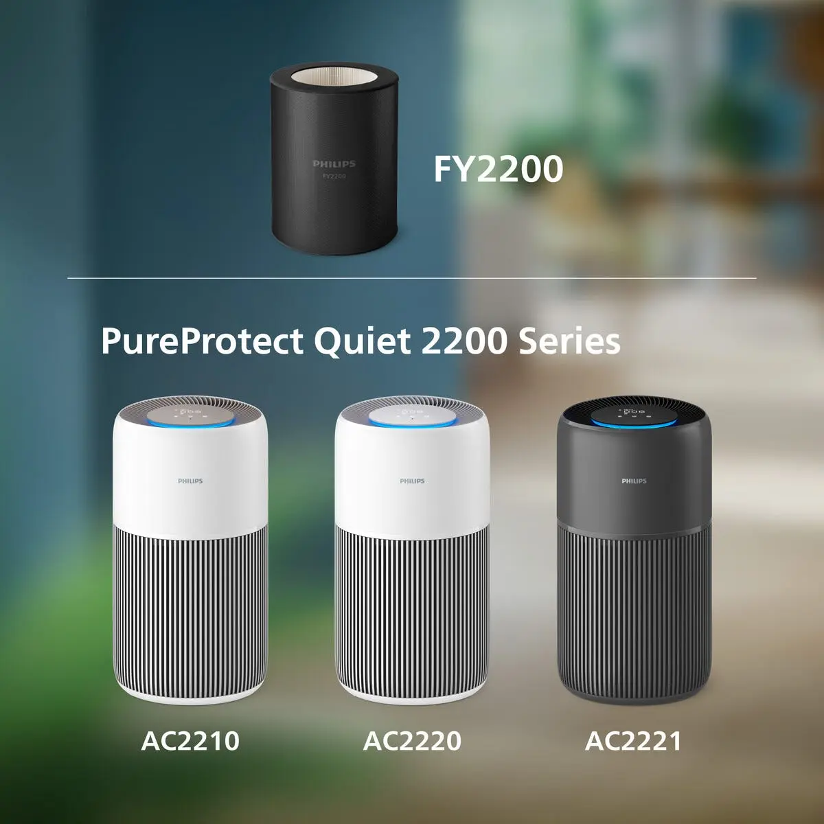 HEPA-filter FY2200/30 til Philips 2200 luftrenser