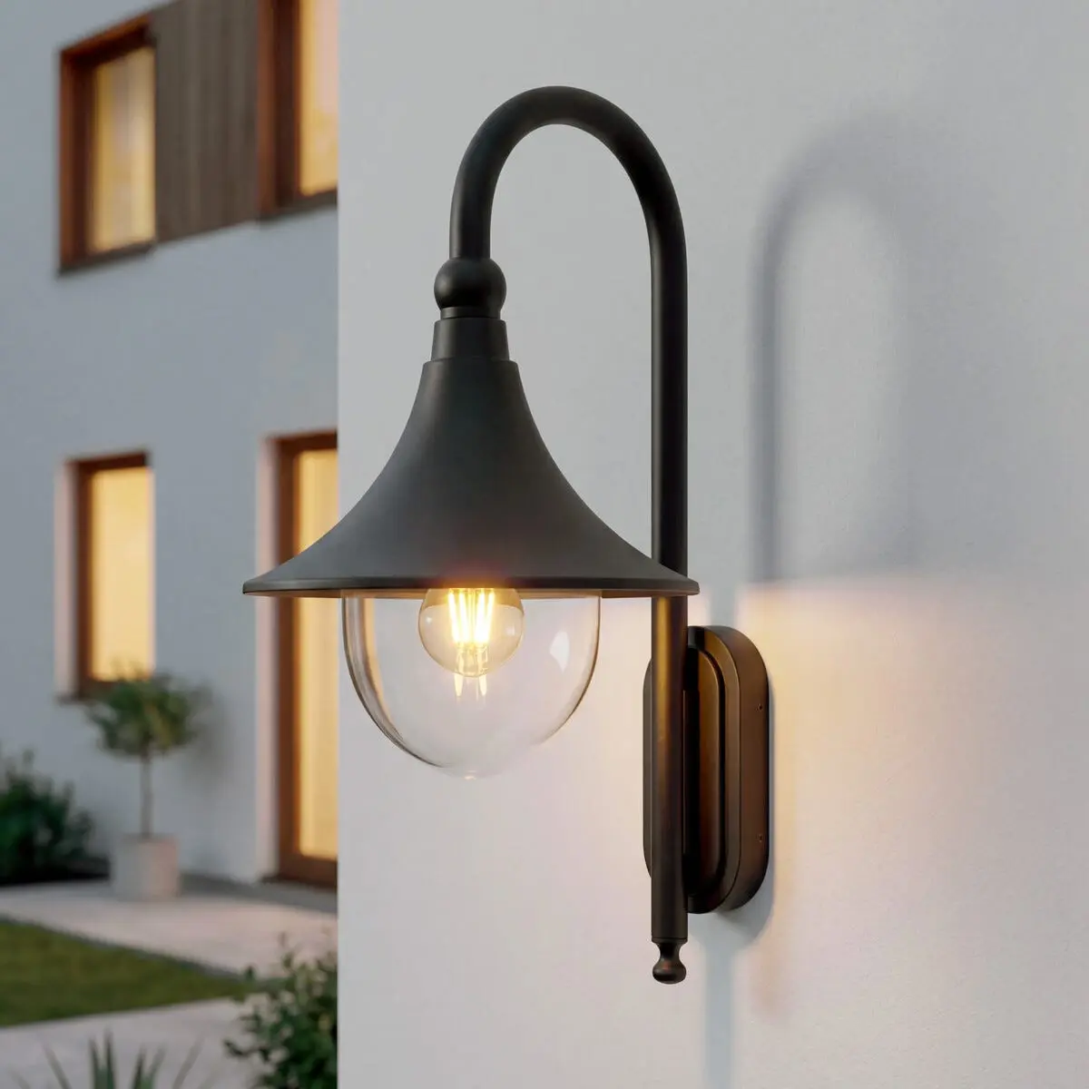 Stallykt Arvid svart, vegglampe utendørs, Northlight