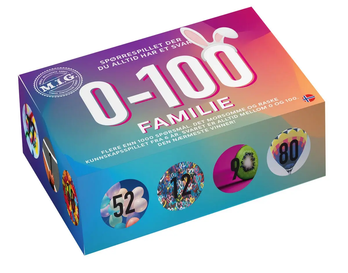 MIG 0-100 Familie kunnskapsspill, fra 6 år