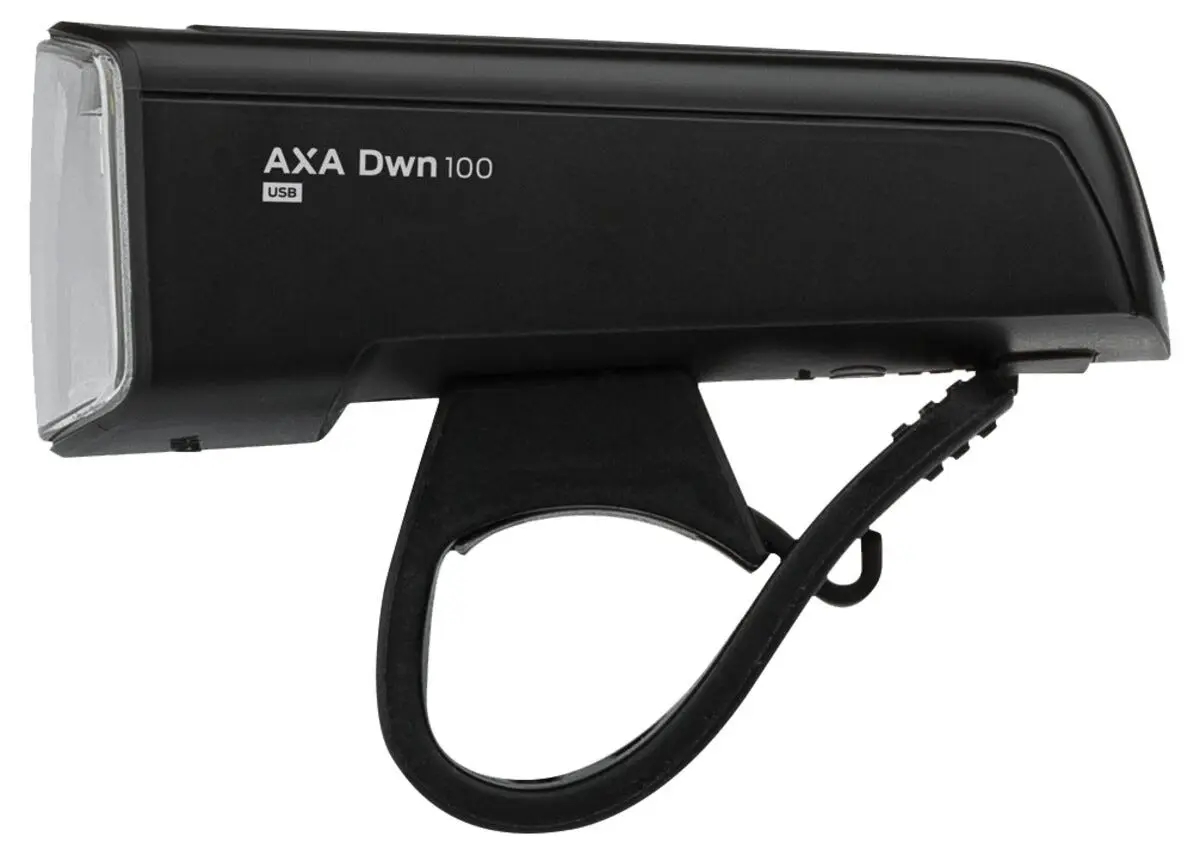 AXA Dwn 100 sykkellykt foran USB, 100 lux, 120 m