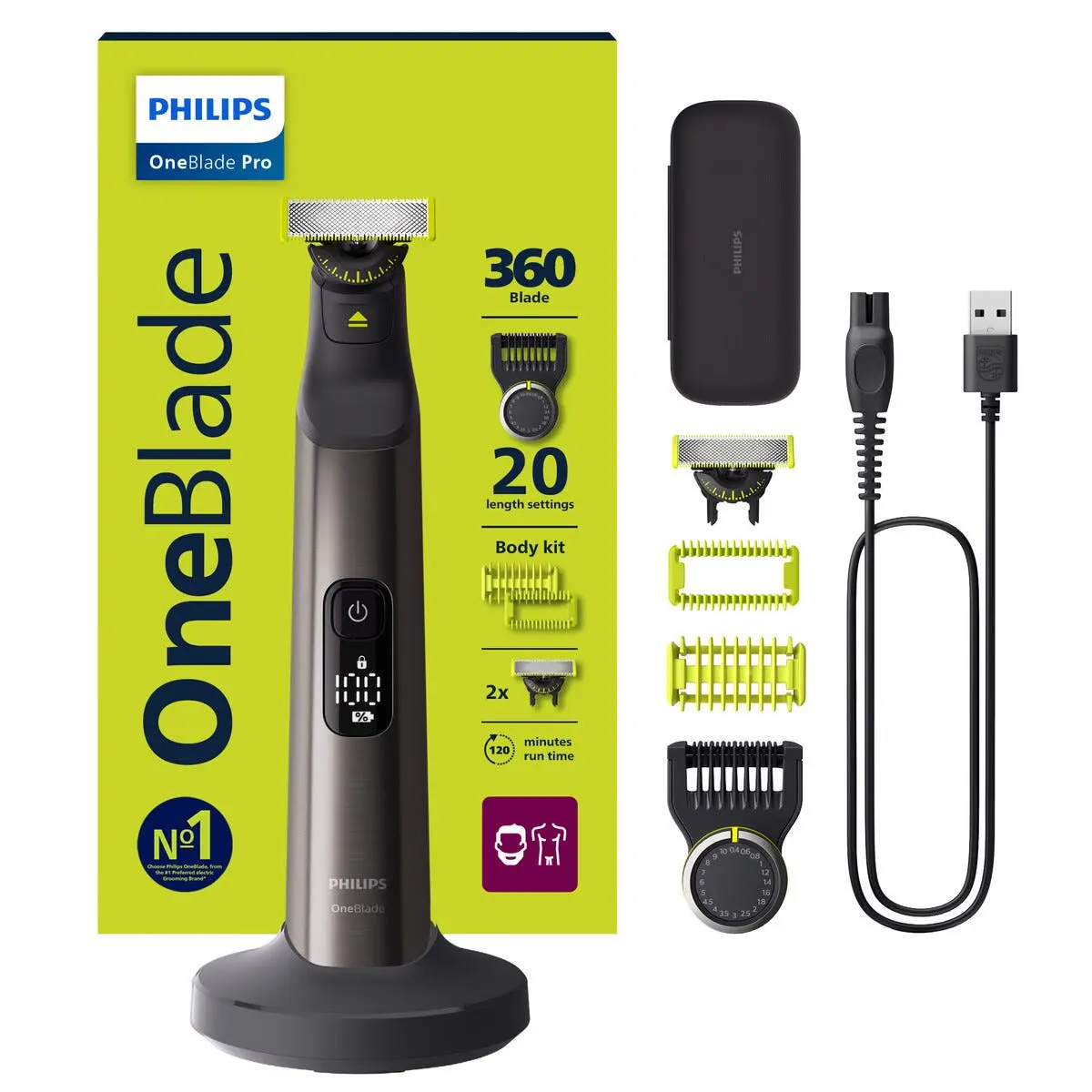 Philips OneBlade Pro Face+Body elektrisk barbermaskin QP6652/61