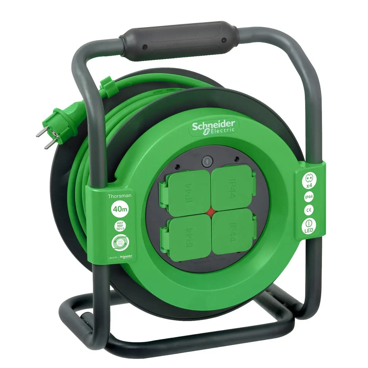 Schneider Professional kabeltrommel utendørs, kuldebestandig