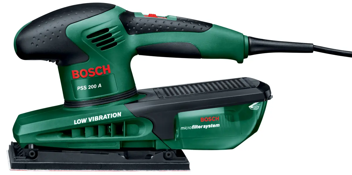 Bosch PSS 200A plansliper med slipepapir, 200 W