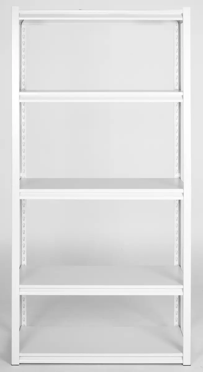 Bred hylle med 5 etasjer, metall, 91,5x46x183 cm