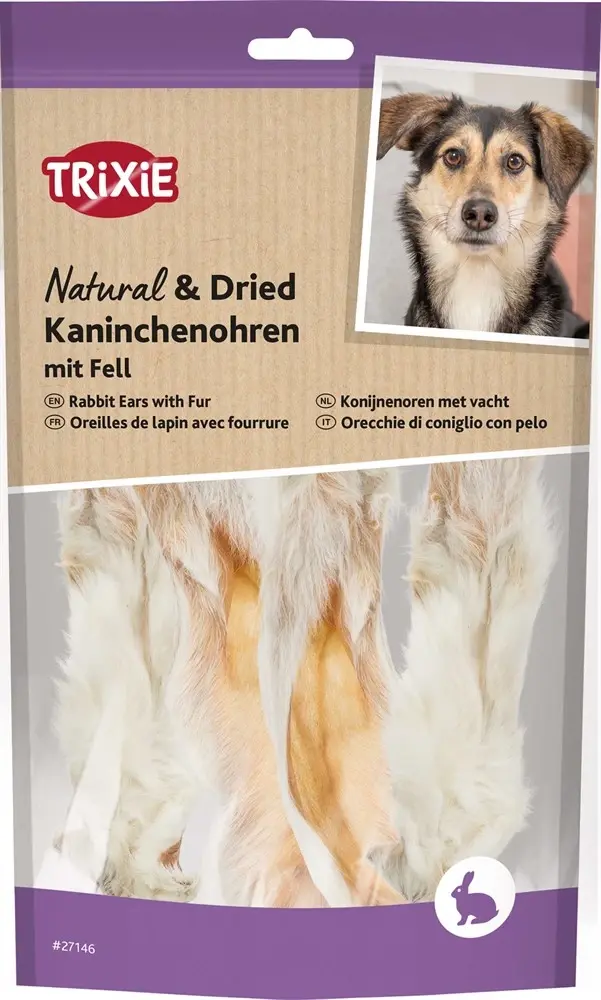 Trixie Kaninöron med päls 100 g