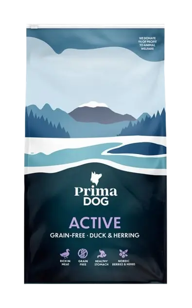 Prima Dog Voksen All Breed Active Duck & Sild 10 kg