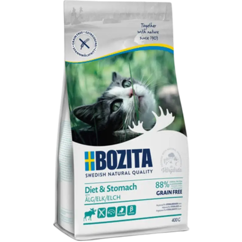 Bozita Katt Feline Diet & Stomach Grain Free Elk