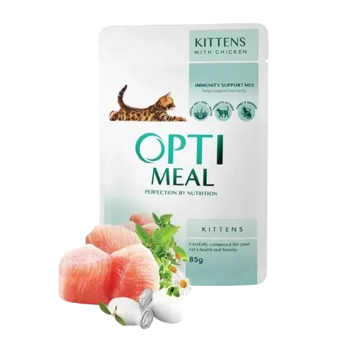 Optimeal Kitten Chicken In Gravy Våtfôr Til Katt 12 x 85 g