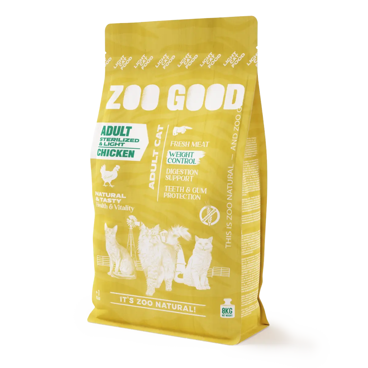 ZOO GOOD Sterilisert vekttap/lett kornfri kylling for voksne - kattemat