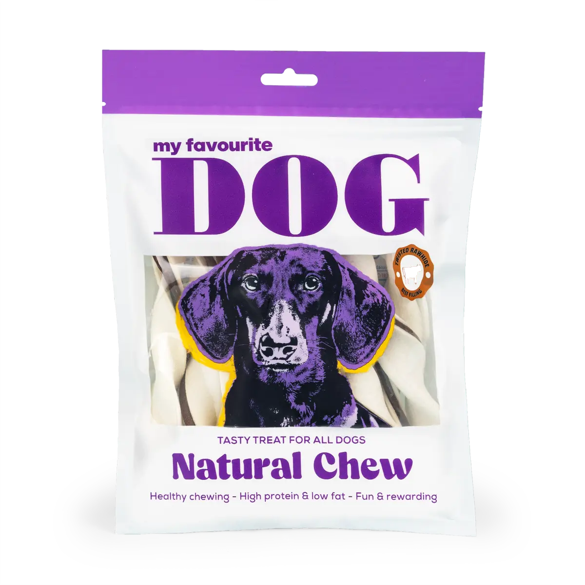 My favourite DOG Fylte råhudsnodd - Biff 14 cm, 220 g, 10-pk
