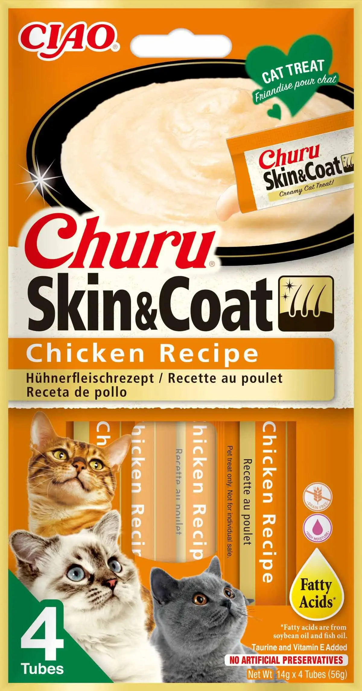 Churu Skin & Coat Kylling 4 stk