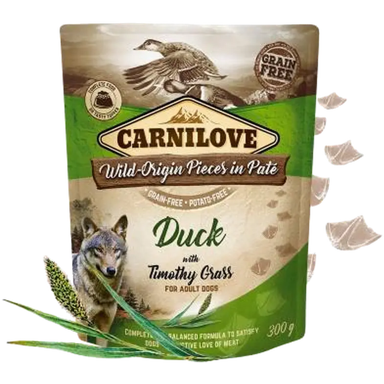 Carnilove Dog Pouch Paté Duck with Timothy Grass