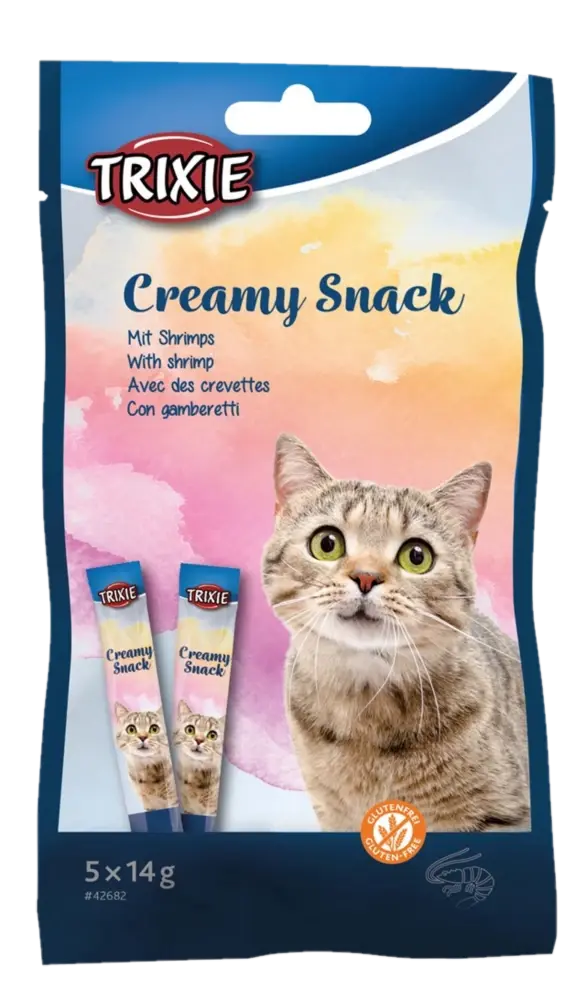 Trixie Kremede snacks med reker 5 × 14 g