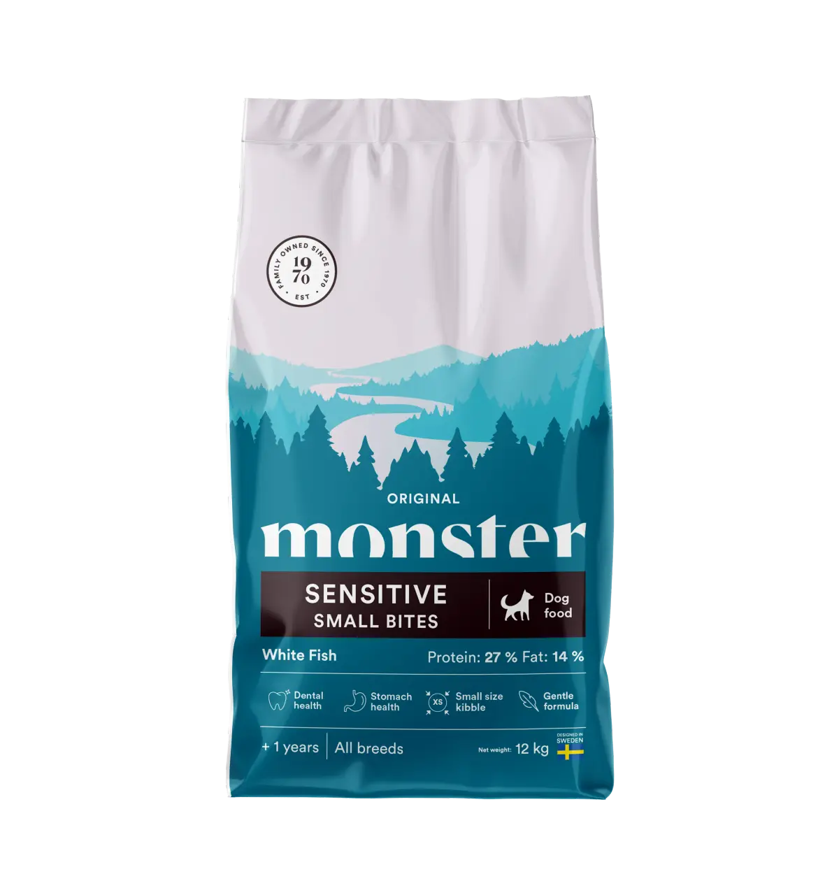 Monster Pet Food Original Sensitive White Fish Små biter