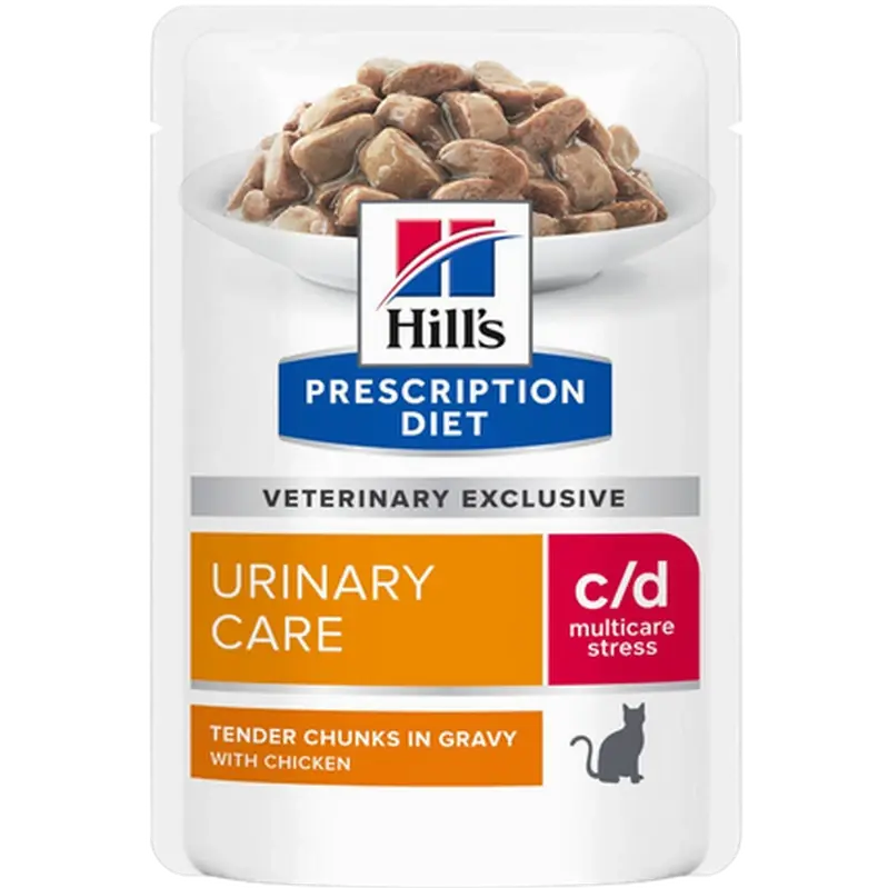 Hill's Prescription Diet Feline c/d Urinary Stress Chicken Pouch 12x85g