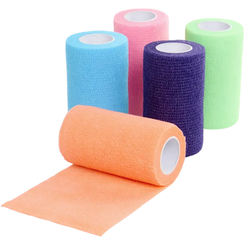 Kruuse Vet-Flex Elast Binda Selvklebende 10cm*4,5m Neonmix.
