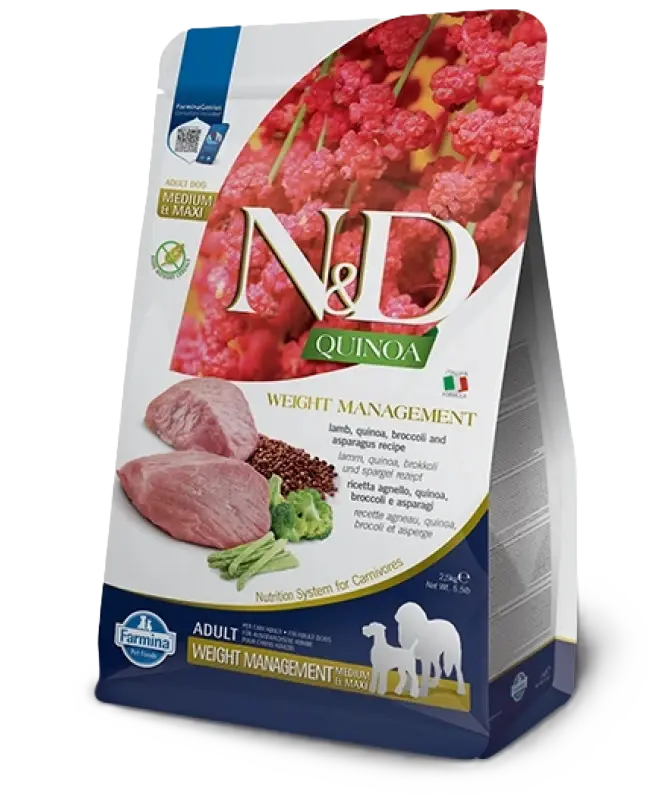 Farmina Dog Quinoa Weight Management Lamb & Broccoli Adult Medium & Maxi 7 Kg
