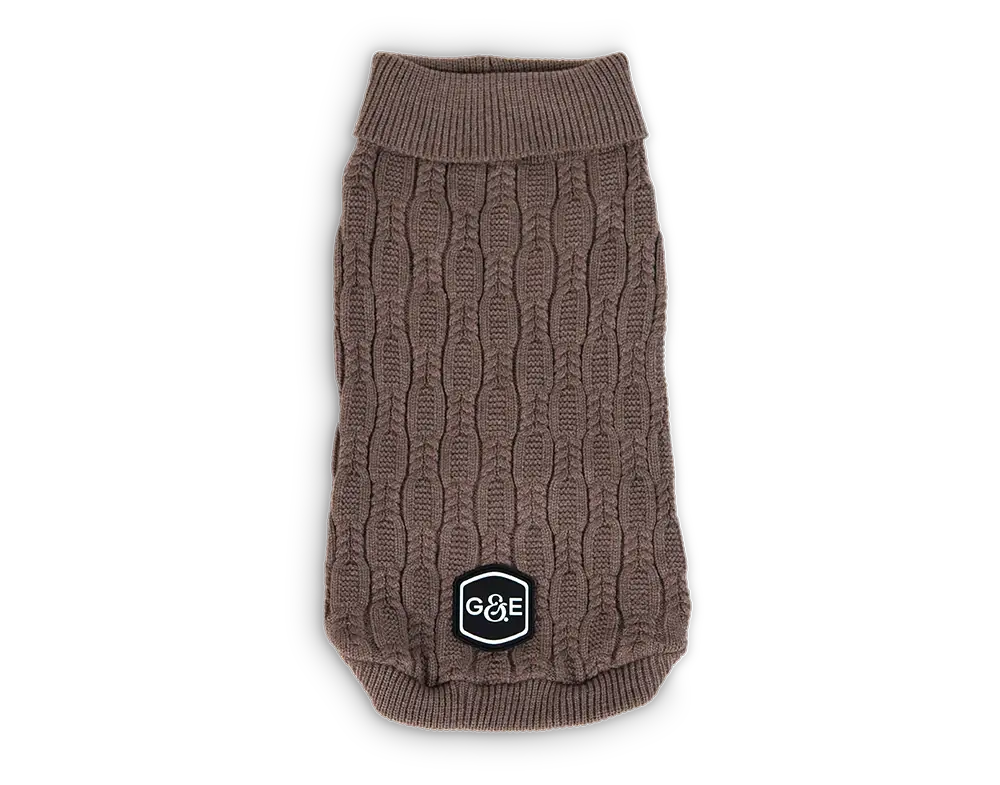 Gustaf och Evita Strikket genser Comfort Brown