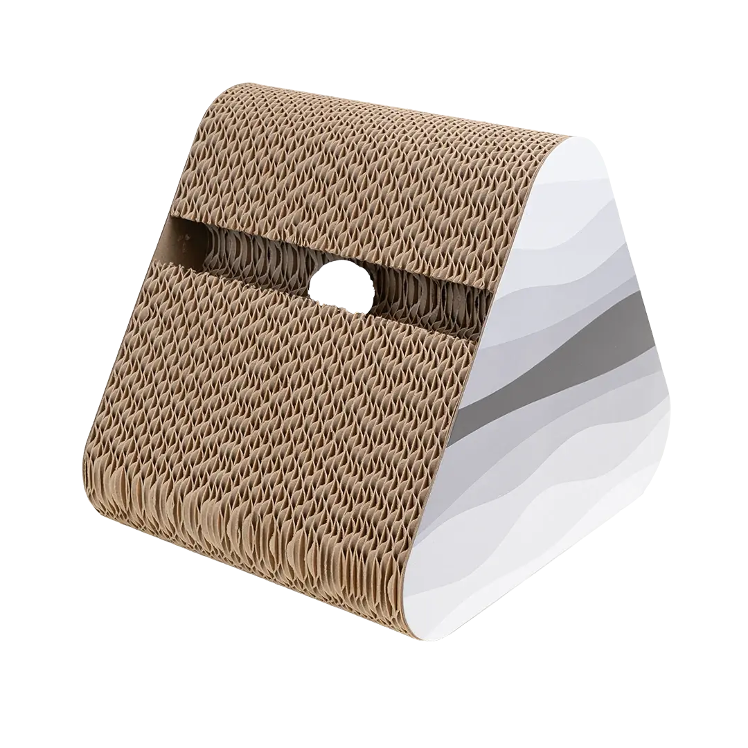 Selected by ZOO Pawsome Trifun Klorebrett av papp, 30x24x26cm, Grå