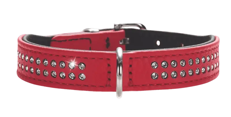 Hunter Hundhalsband Diamond Petit Röd