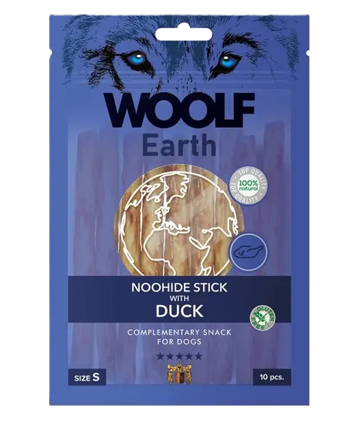 WOOLF Earth Noohide Stick with Duck S 90g