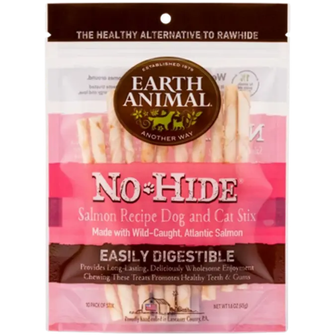 Earth Animal No-Hide Salmon Chew Stixs 45 g 10-pk.