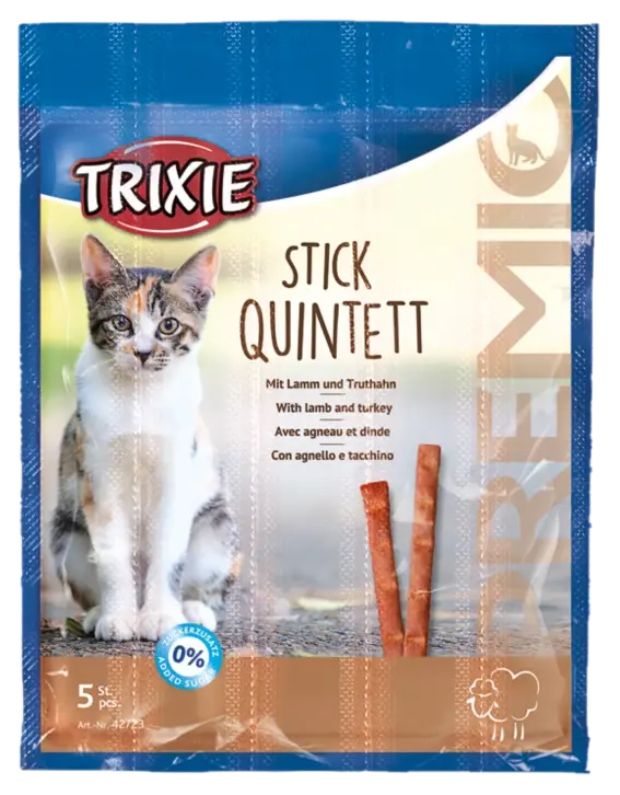 Trixie Premio Stick Quintett Lam & Kalkun 5 x 5 g
