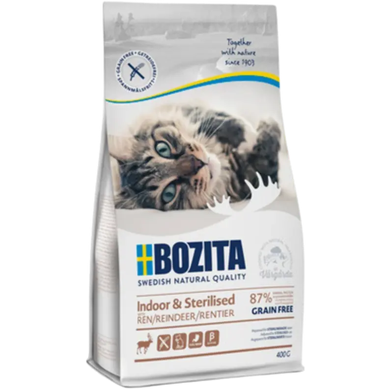 Bozita Katt Feline innendørs og sterilisert kornfritt rein
