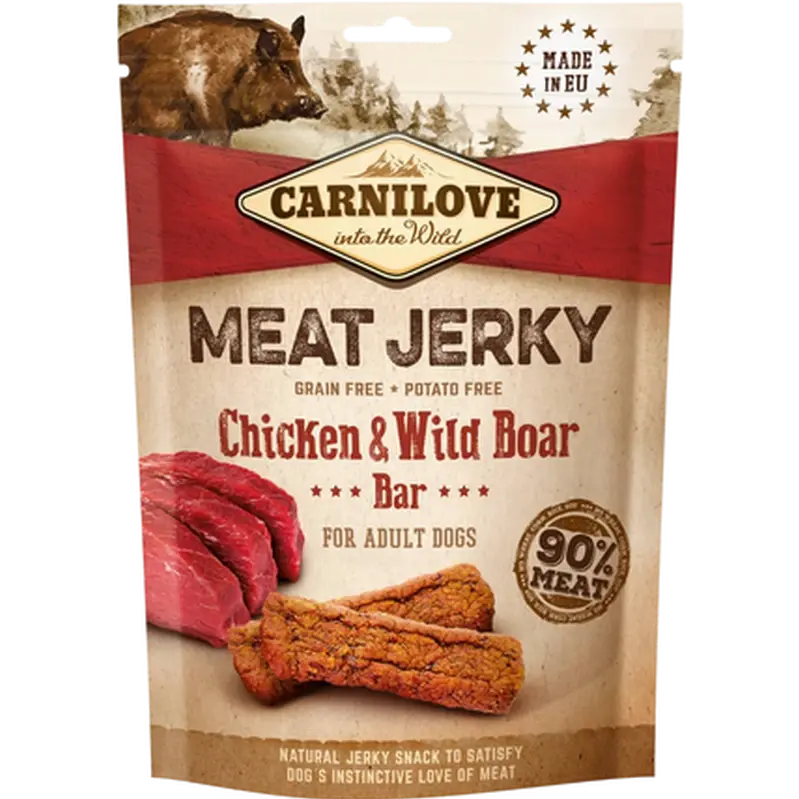Carnilove Tørket kjøtt av kylling og villsvin 100 g