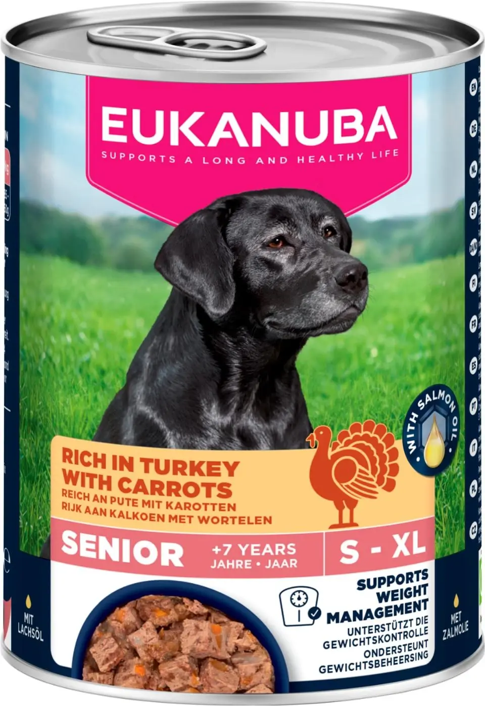 Eukanuba Hundemat for eldre hunder med kalkun og gulrøtter, 400 g