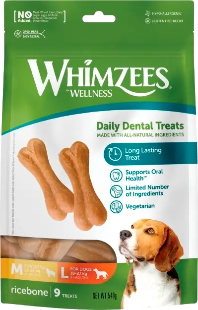 Whimzees Ricebone Veggie 9 stk
