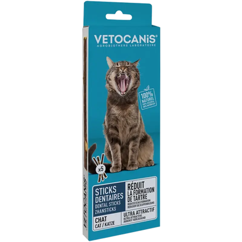 Vetocanis Tannstifter 100 % naturlige - bidrar til å redusere plakk i tennene Turkis 5-pk.