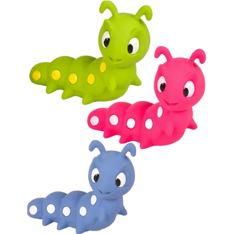 Flamingo Hundeleketøy Latex Caterpillar Mix 15 cm
