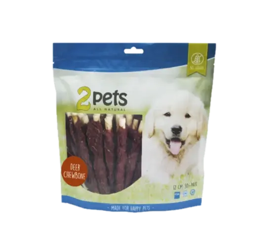 2 pets Tyggepinne med hjort 12 cm 30-pakning 400g