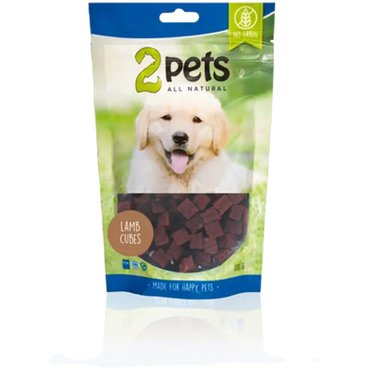 2pets Dogsnack Lamb Cubes 100 g