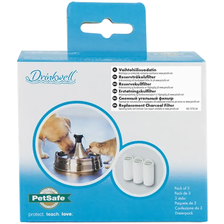 Petsafe Drinkwell 360 Pet Fountain erstatningskullfilter hvit 3-pk.