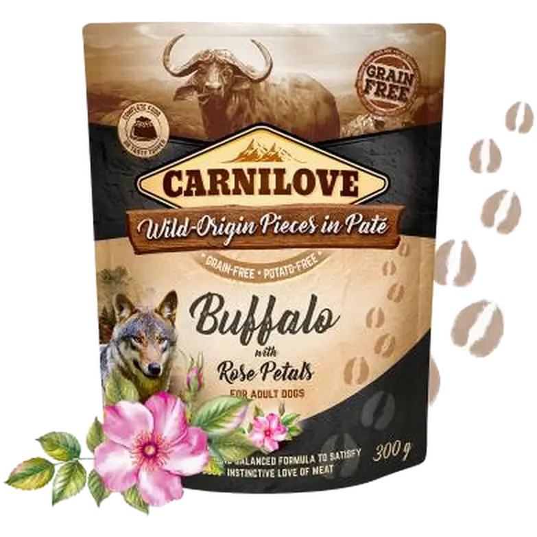 Carnilove Hundepung Paté Buffalo med rosenblader 300 g