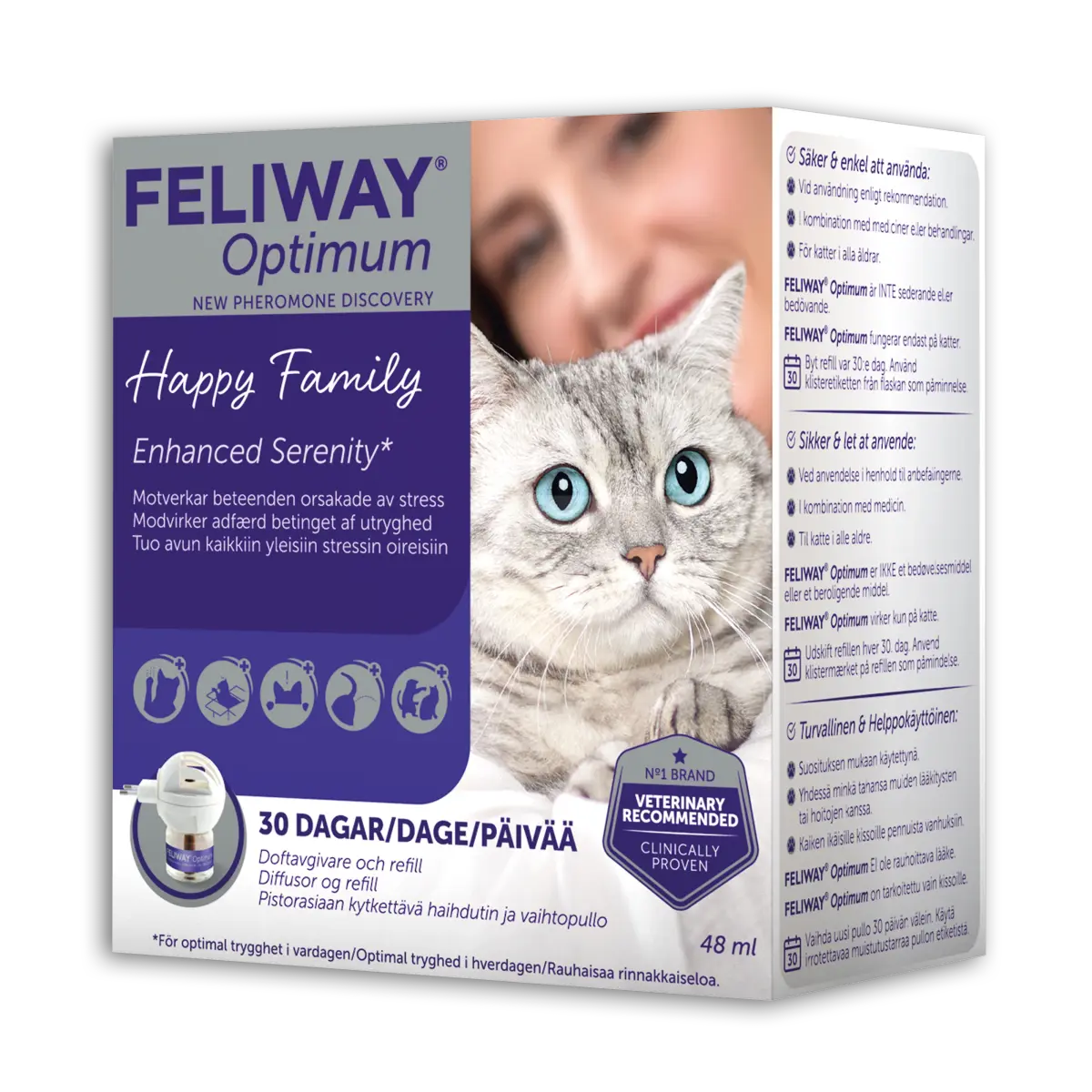 Feliway Optimum duftdispenser 48 ml startpakke for duftdispensere