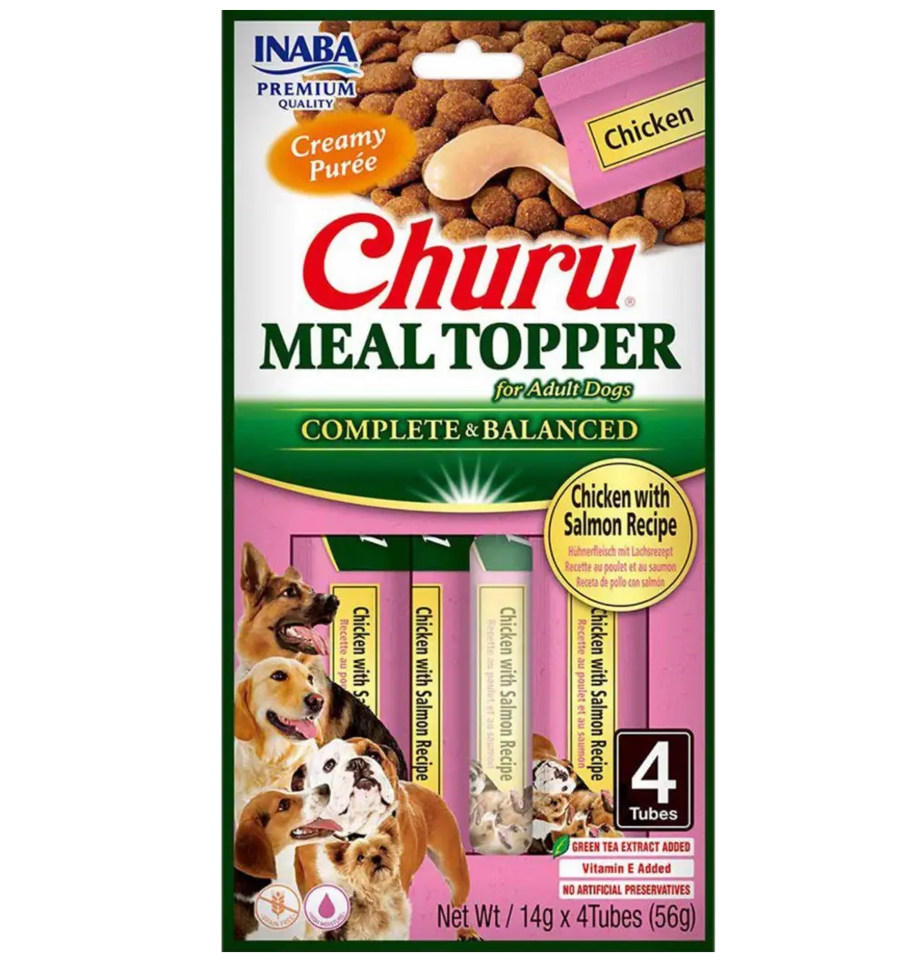 Churu Dog Meal Topper kylling/laks 4 stk
