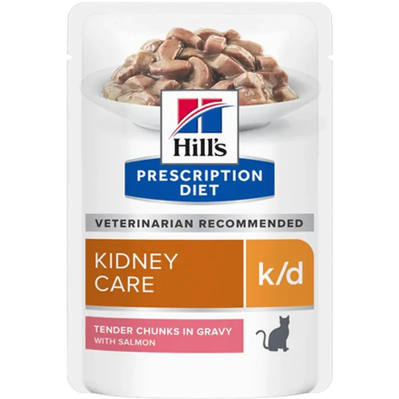 Hill's Prescription Diet Feline k/d Kidney Care Salmon Pouch 12x85g