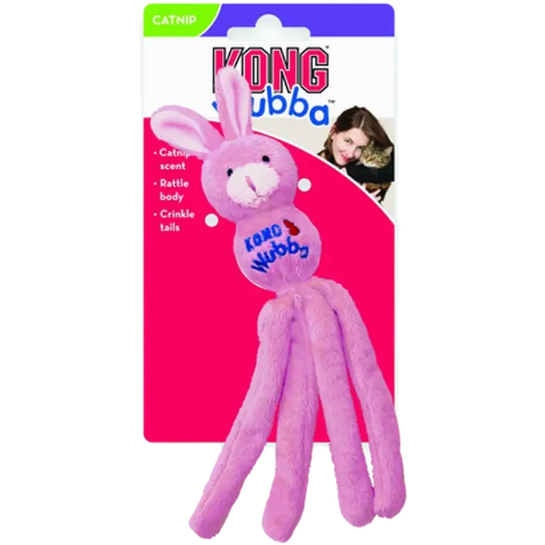 Kong Cat Wubba Bunny, katteleketøy med kattemynte 21 cm