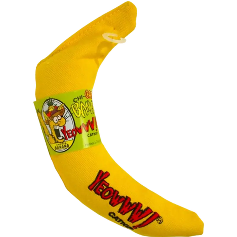 Yeowww! Catnip katteleketøy Banana Banana 17,5 cm