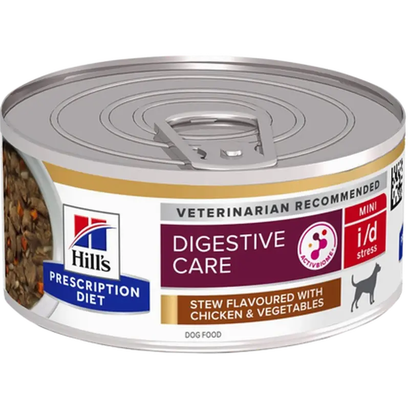 Hill's Prescription Diet Dog i/d Digestive Care Stress Mini Chicken & Veg Stew Can - Wet Dog Food
